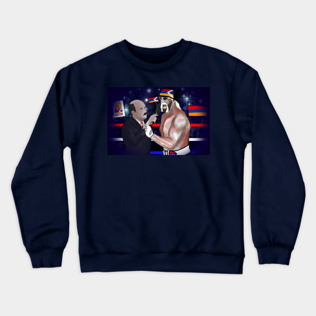 Artsakh Super Strong Crewneck Sweatshirt by speciezasvisuals